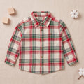 Boys Red Checked Long Sleeve Shirt