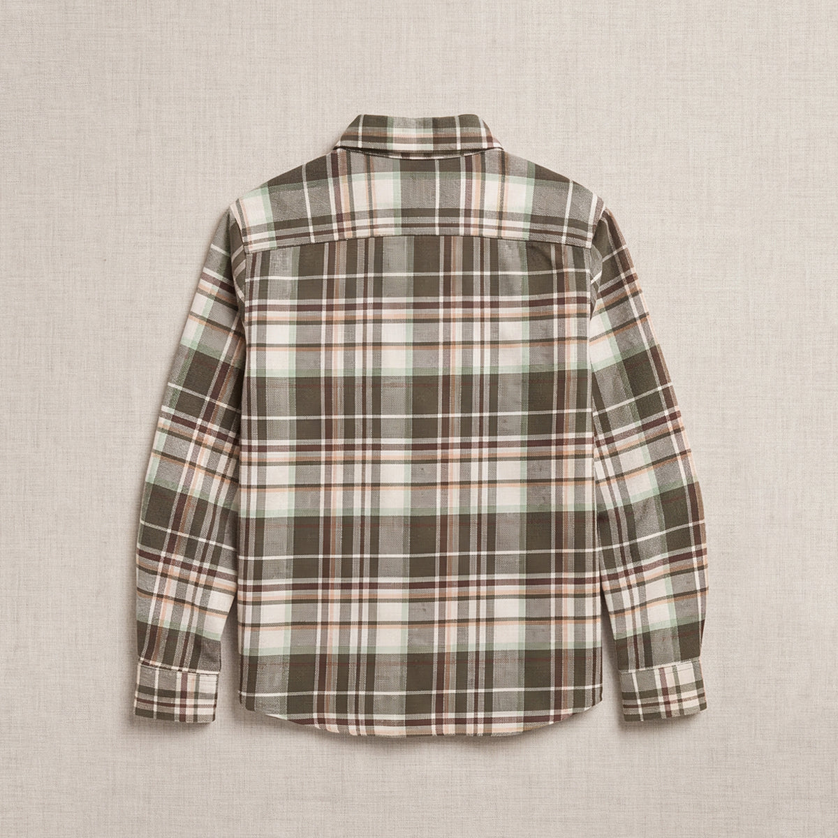 Boys Green Flannel Long Sleeve Checked Shirt