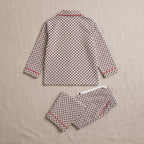 Boys White Printed Long Sleeve Shirt With Elasticated Trouser Nightwear Set