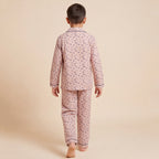 Boys Printed Pajama Set: Long Sleeve Shirt and Elasticated Pants Sleepwear