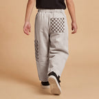 Boys Grey Elasticated Cotton Twill Trousers