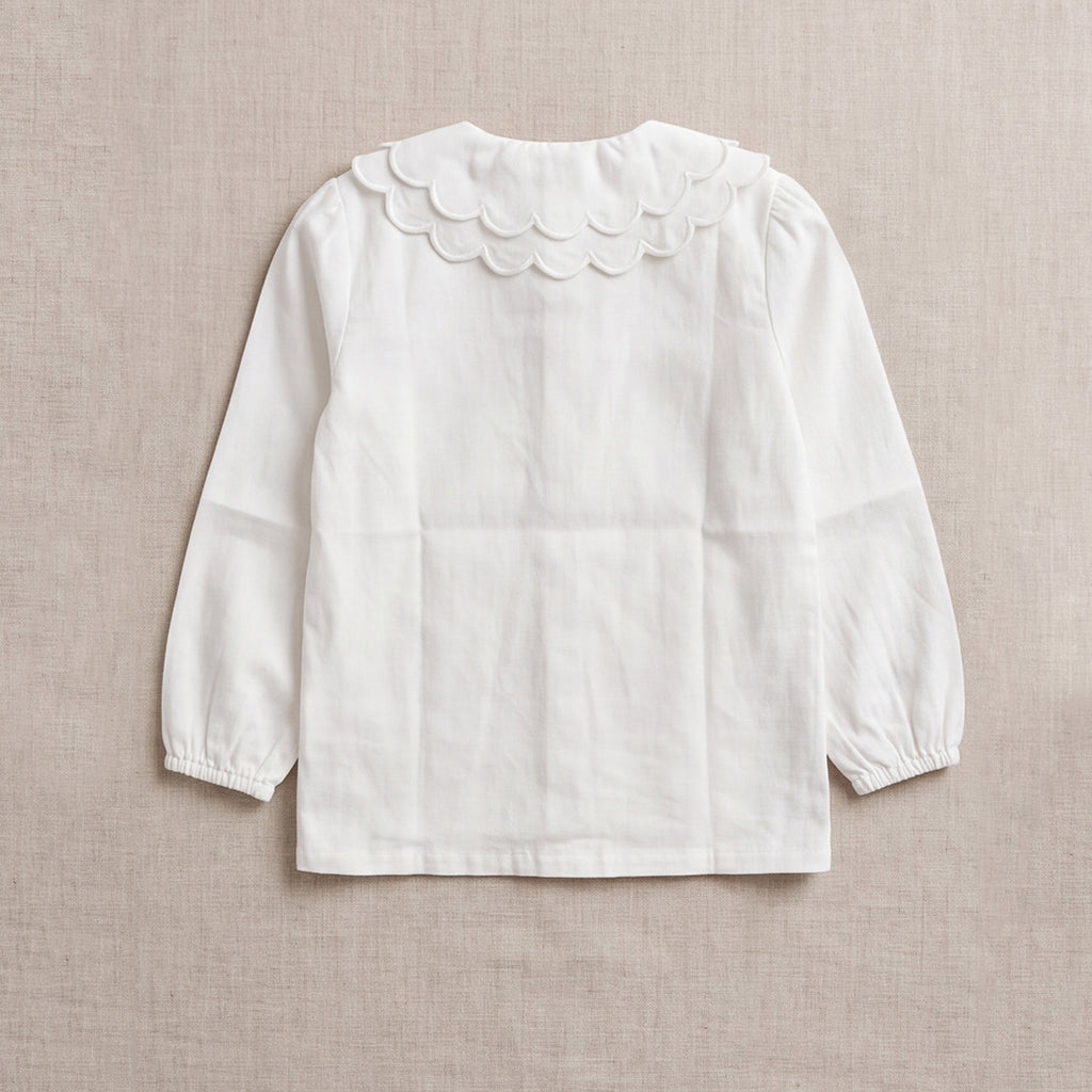 Girls White Long Sleeve Top