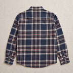Boys Blue Flannel Long Sleeve Checked Shirt