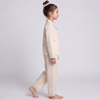 Girls Green 3Pcs Pajama Set: Long Sleeve Shirt, Pajamas and Matching Stretched Hair Band