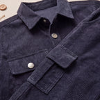 Boys Grey Cotton Corduroy Shirt With Trousers Set