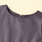 Girls Grey Floral Applique High Low Sleeveless Party Wear Dress