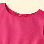 Girls Pink Floral Applique High Low Sleeveless Party Wear Dress