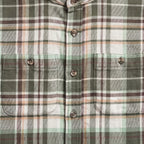 Boys Green Flannel Long Sleeve Checked Shirt