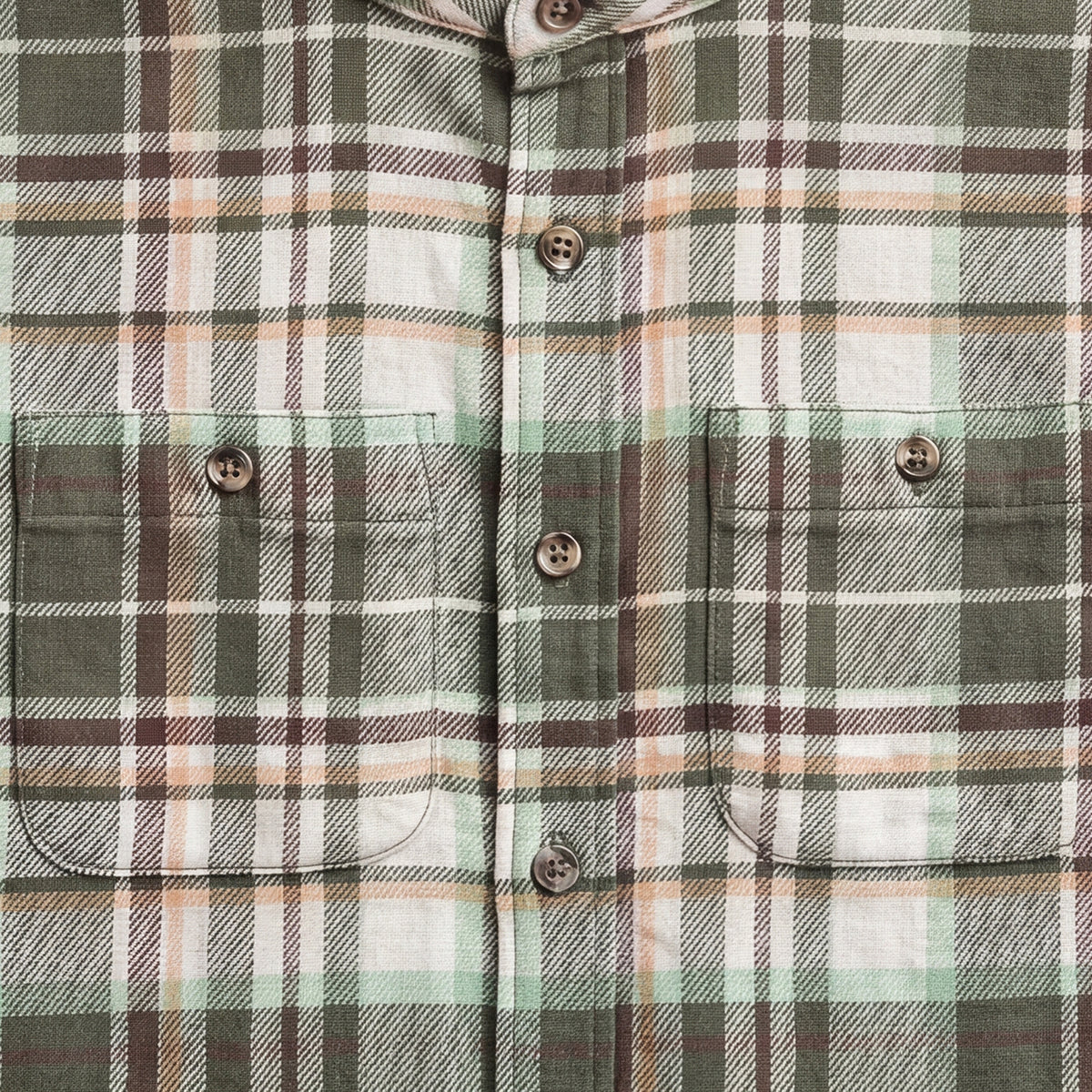 Boys Green Flannel Long Sleeve Checked Shirt
