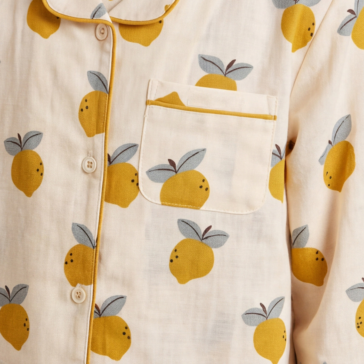 Girls Yellow 3Pcs Pajama Set: Long Sleeve Shirt, Pajamas and Matching Stretched Hair Band