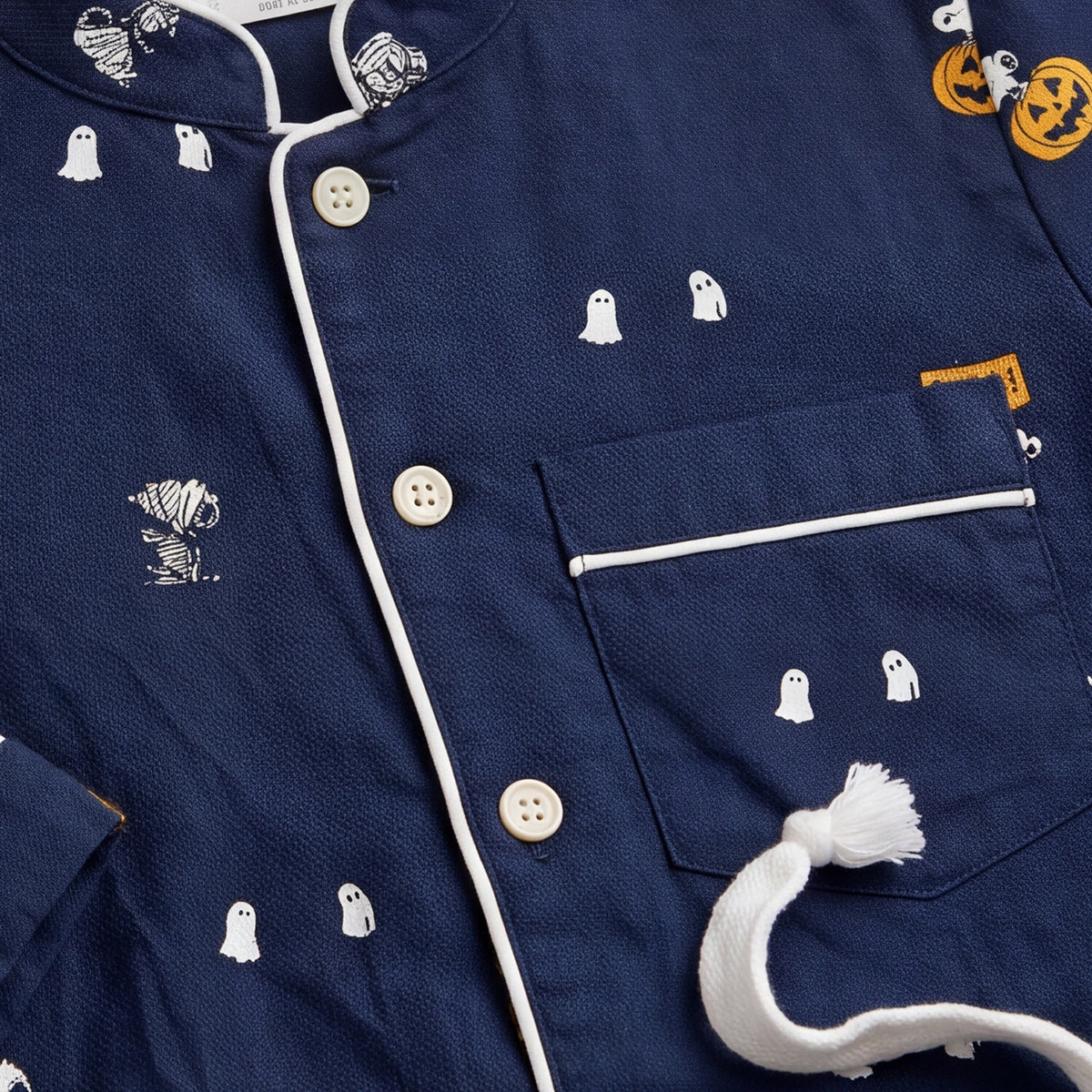 Boys Blue Printed Long Sleeve Shirt With Elasticated Pants Nightwear Sets