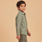 Boys Green Long Sleeve Shirt