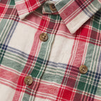 Boys Red Checked Long Sleeve Shirt