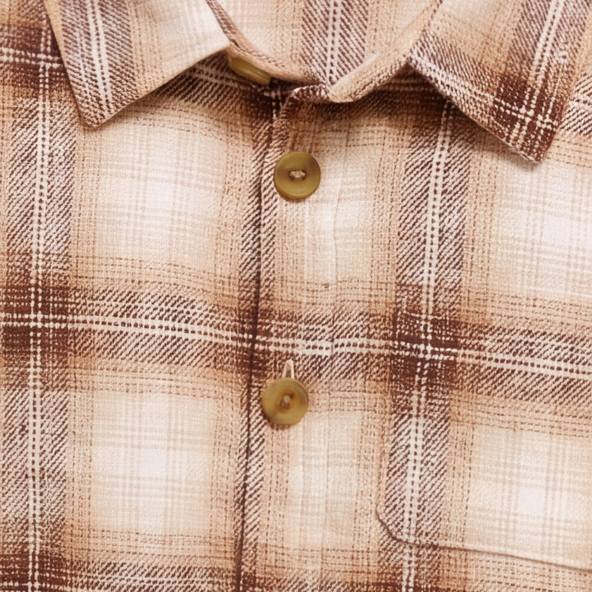 Boys Apricot Checked Long Sleeve Shirt