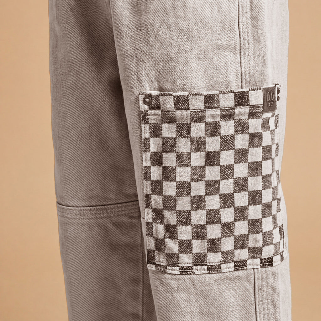 Boys Grey Elasticated Cotton Twill Trousers