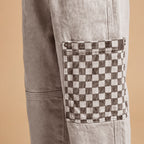 Boys Grey Elasticated Cotton Twill Trousers