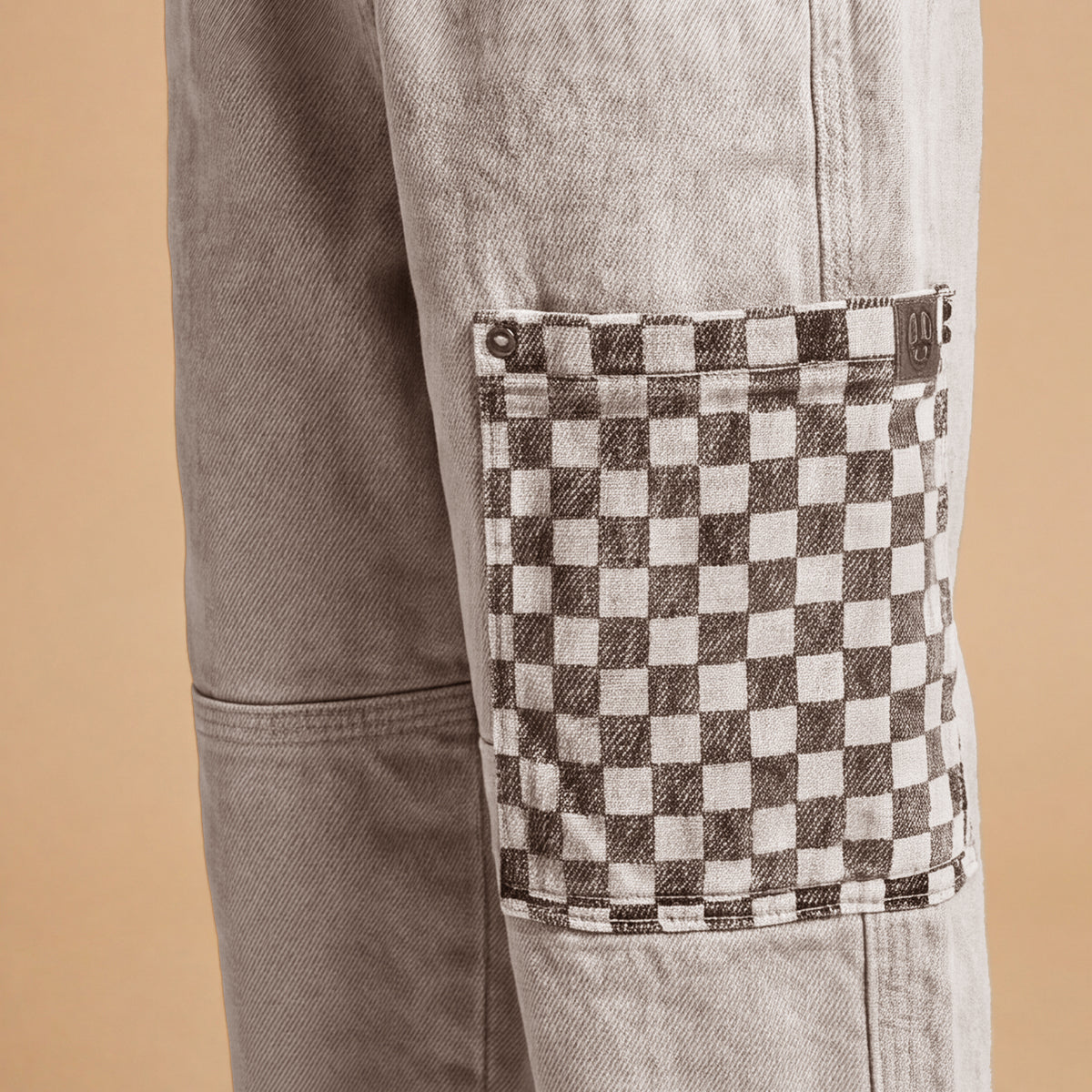 Boys Grey Elasticated Cotton Twill Trousers