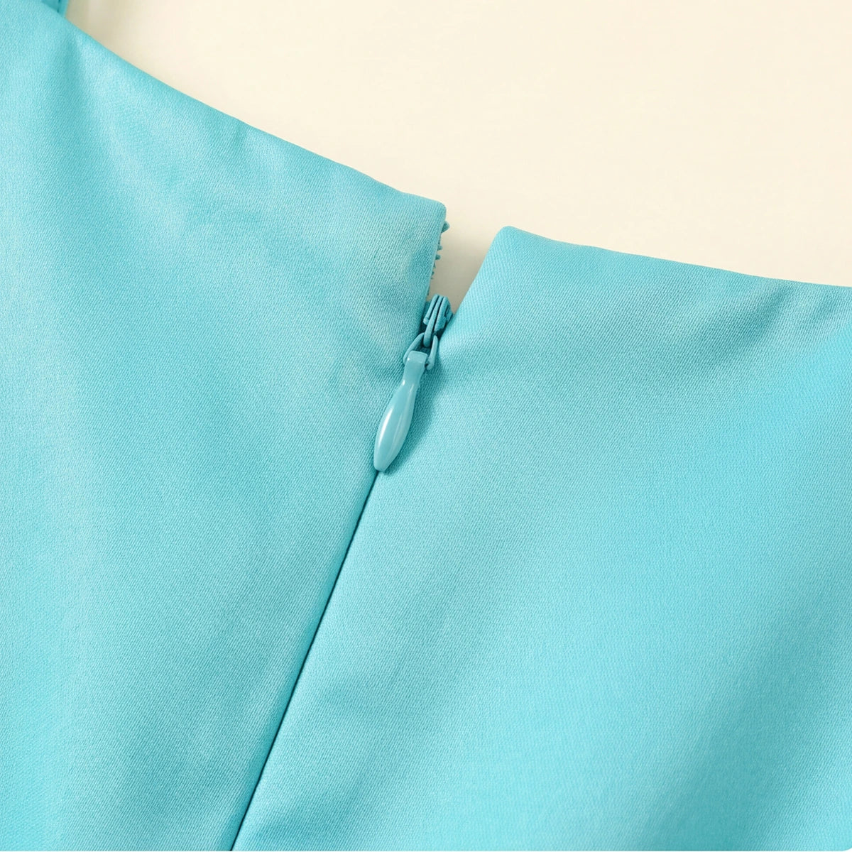 Girls Turquoise Floral Applique High Low Sleeveless Party Wear Dress